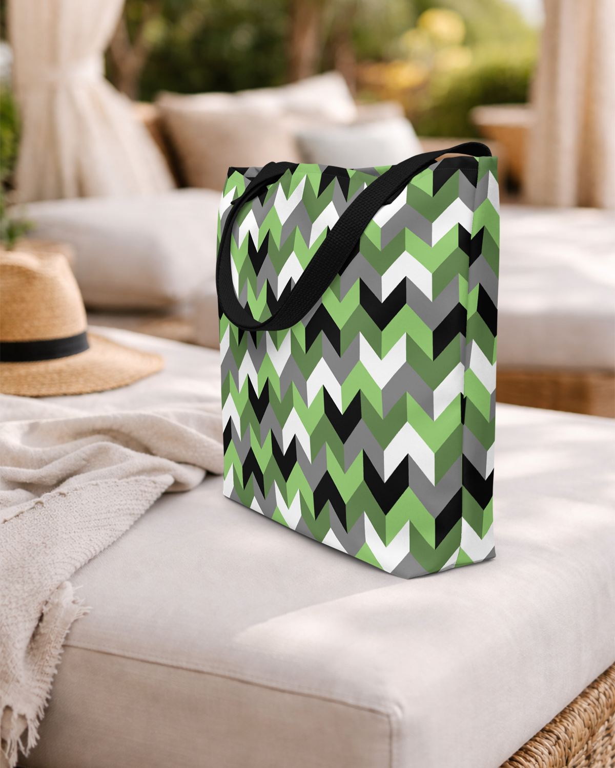 True Colors geometric aromantic pride tote bag