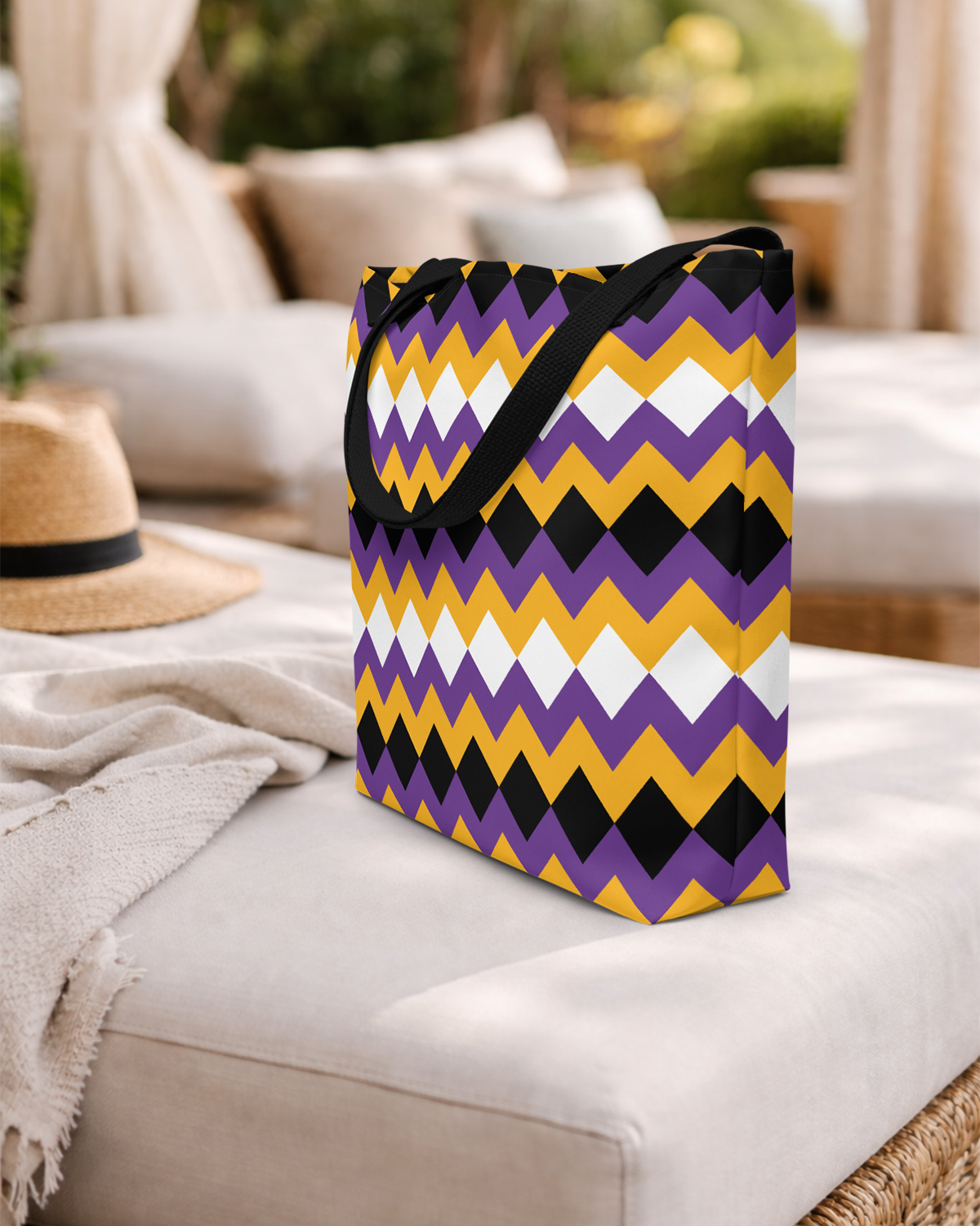 True Colors geometric non-binary pride tote bag