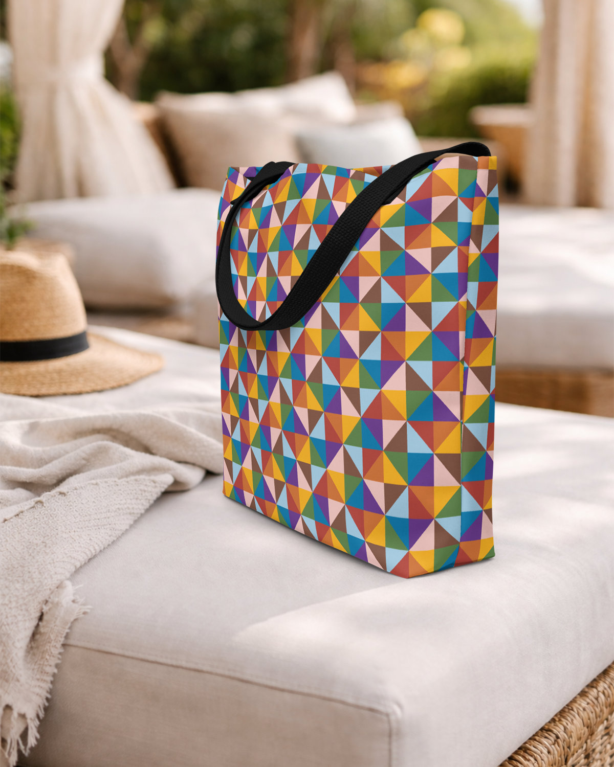 True Colors geometric progress pride tote bag