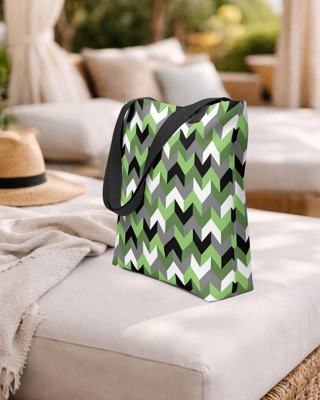 True Colors geometric aromantic pride tote bag
