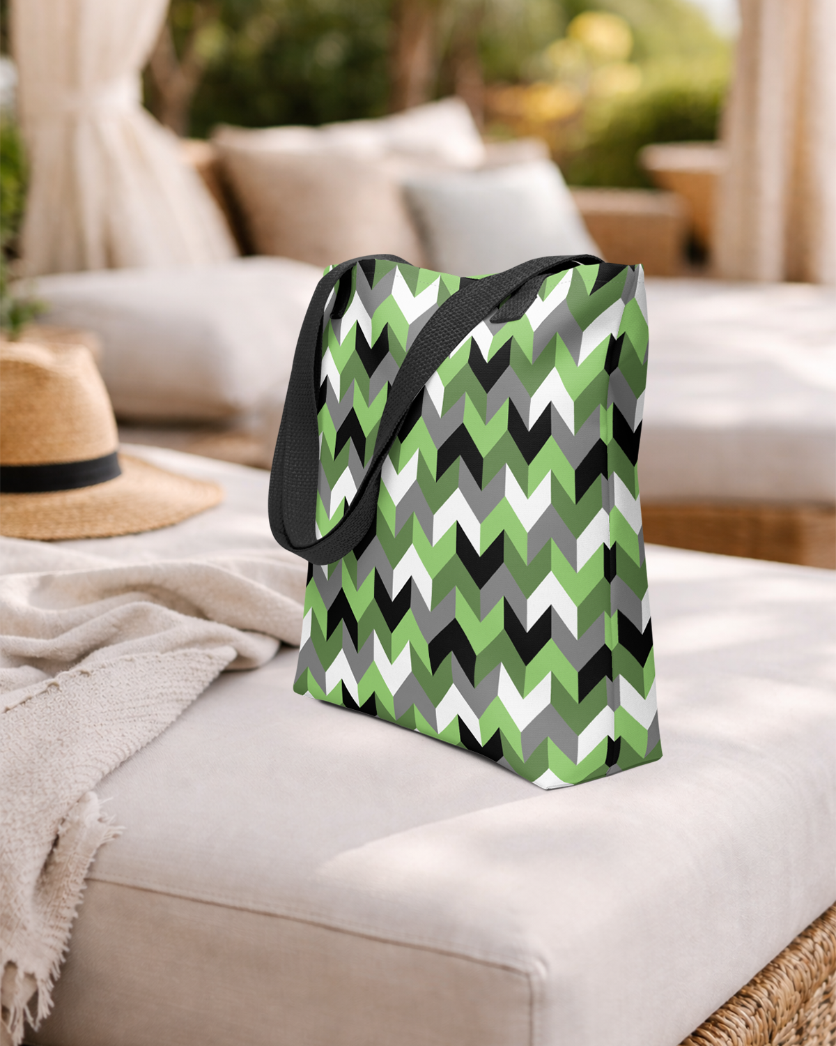 True Colors geometric aromantic pride tote bag