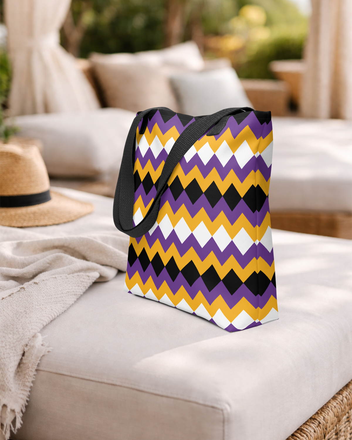 True Colors geometric non-binary pride tote bag