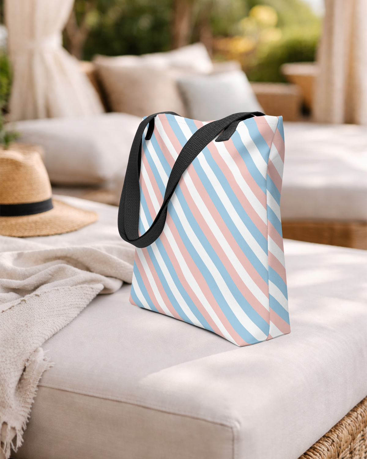 True Colors geometric transgender pride tote bag