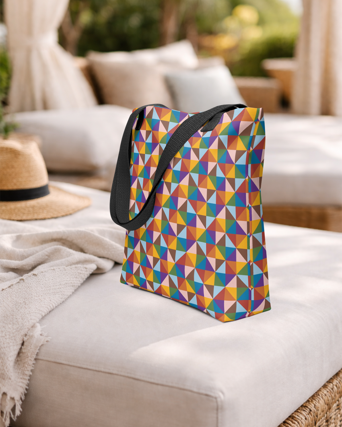 True Colors geometric progress pride tote bag