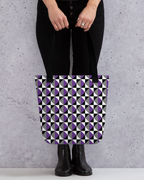 True Colors geometric asexual pride tote bag